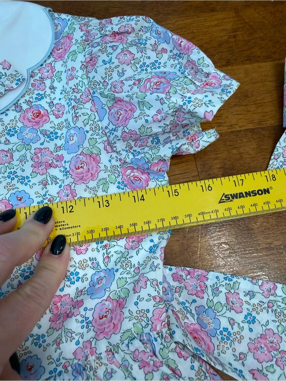 Sal & Pimenta Maryland Sprinkles Dress Blue Floral Peter Pan Collar Sz 10 NWT